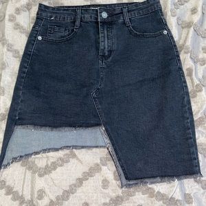 NASTY GAL HIGH LOW DENIM SKIRT